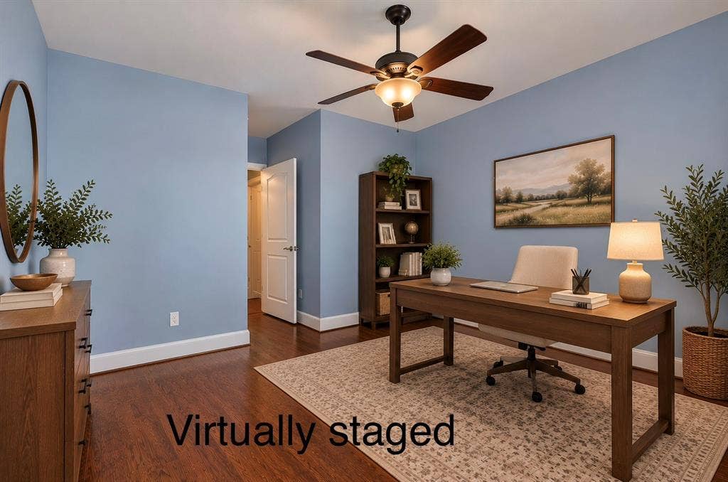 virtually staged as office