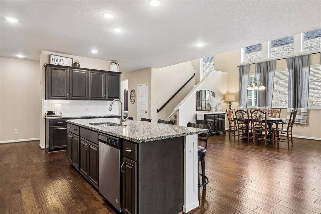 1321 Meridian Drive, Forney, TX 75126 Here you can see the dining area and the stairs