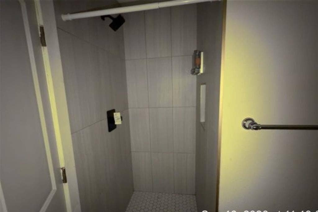 Upstairs walk-in shower