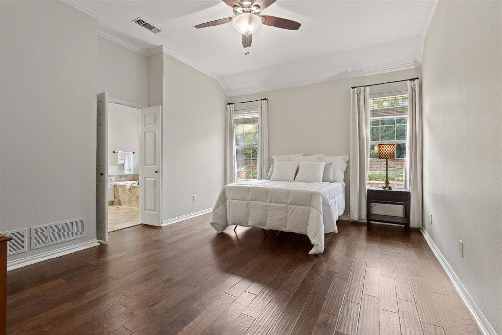 1110 Wedge Hill Road, McKinney, TX 75072 Vaulted ceilings, wood-finish flooring, and dual windows