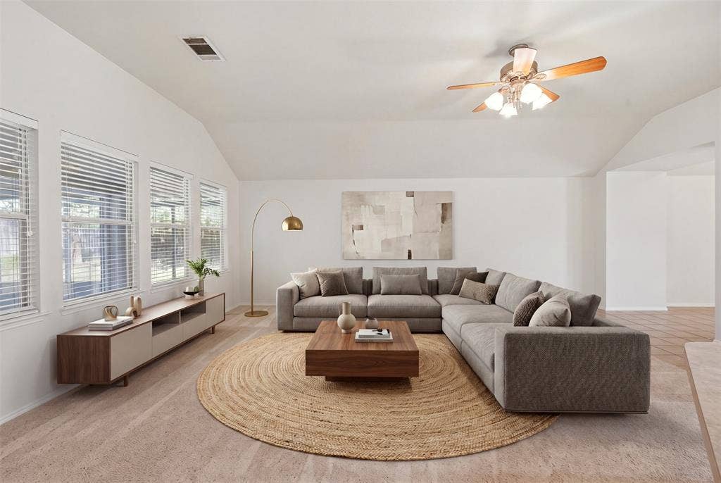 Virtually staged Living Room