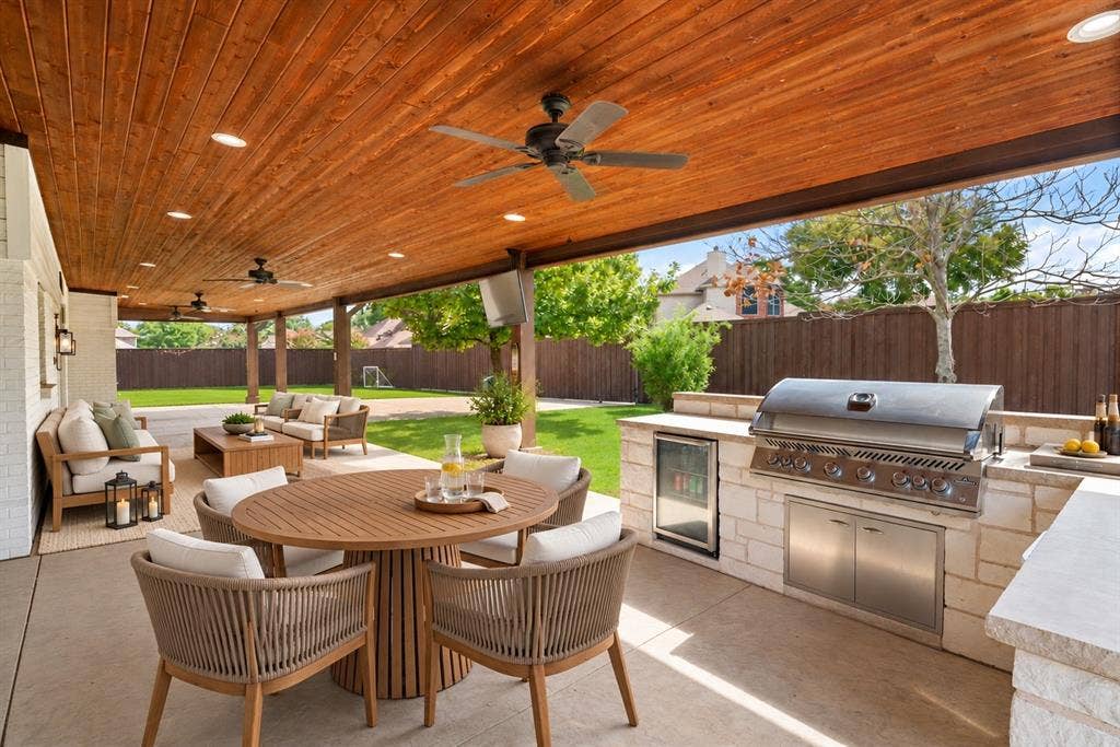 601 S Jupiter Road, Allen, TX 75002 Second Outdoor Living Area Virtually Staged