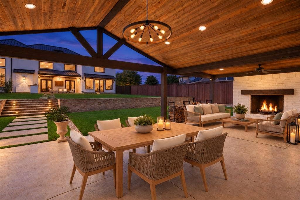 601 S Jupiter Road, Allen, TX 75002 Second Outdoor Living Area Virtually Staged