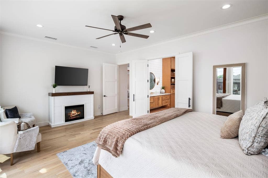 601 S Jupiter Road, Allen, TX 75002 Primary Bedroom with Fireplace