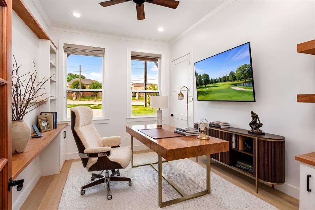 601 S Jupiter Road, Allen, TX 75002 Downstairs Office Virtually Staged