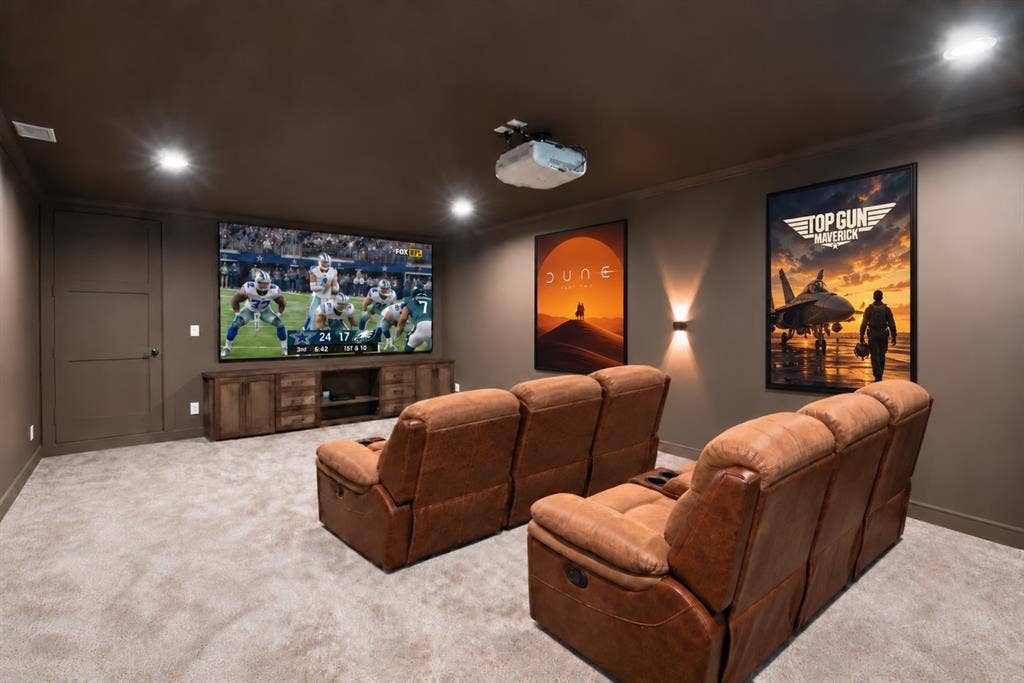 601 S Jupiter Road, Allen, TX 75002 Media Room Upstairs Virtually Staged