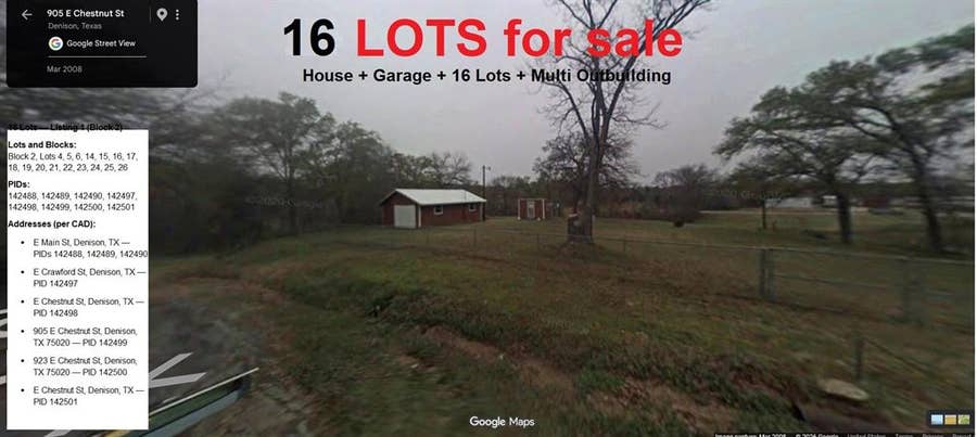 Property photo for 923 E Chestnut Street, Denison, TX