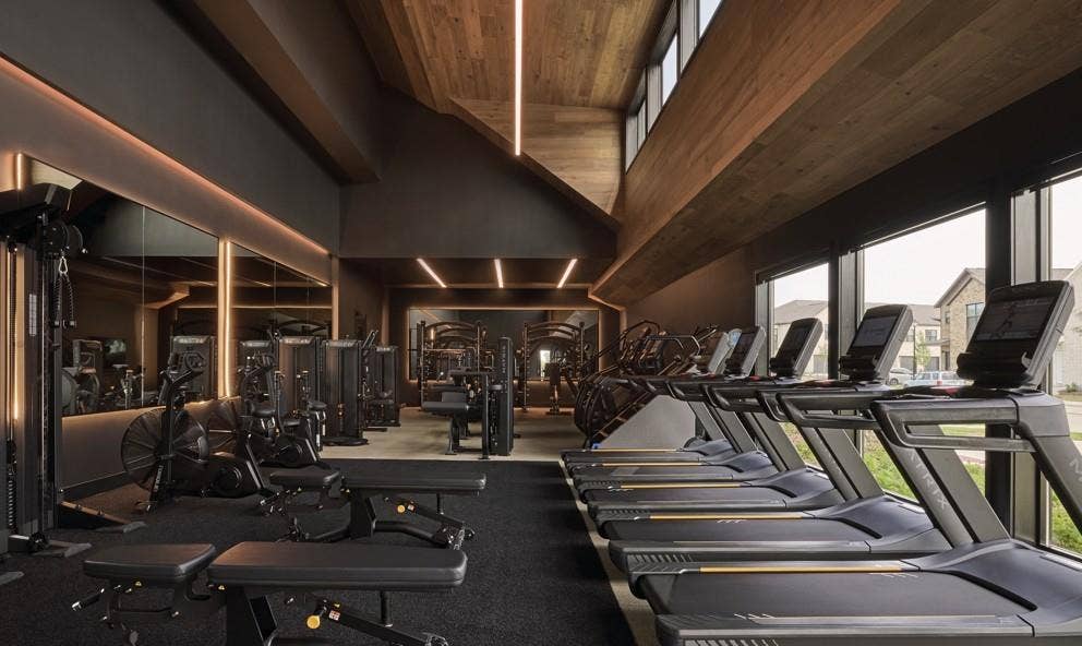 1525 FM 982, #4310, Princeton, TX 75407 Gym with plenty of natural light, a towering ceiling, and wooden ceiling