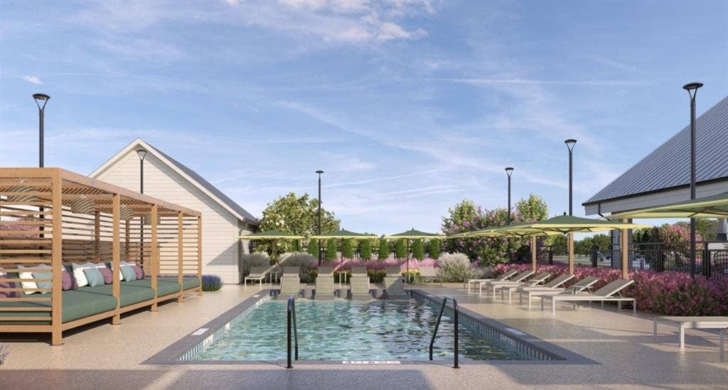 9032 Prairie Path, #BM3412, Rowlett, TX 75089 Community pool with a patio and a pergola
