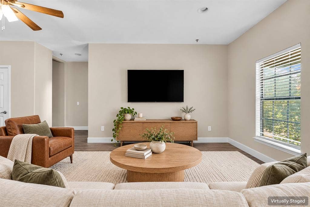 2410 S 2nd Street, #625, Waco, TX 76706 Neutral interior with wood-finish flooring, recessed lighting, and a ceiling fan