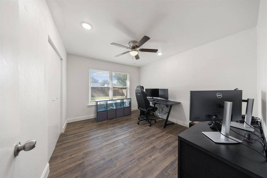 Bedroom used as an office space