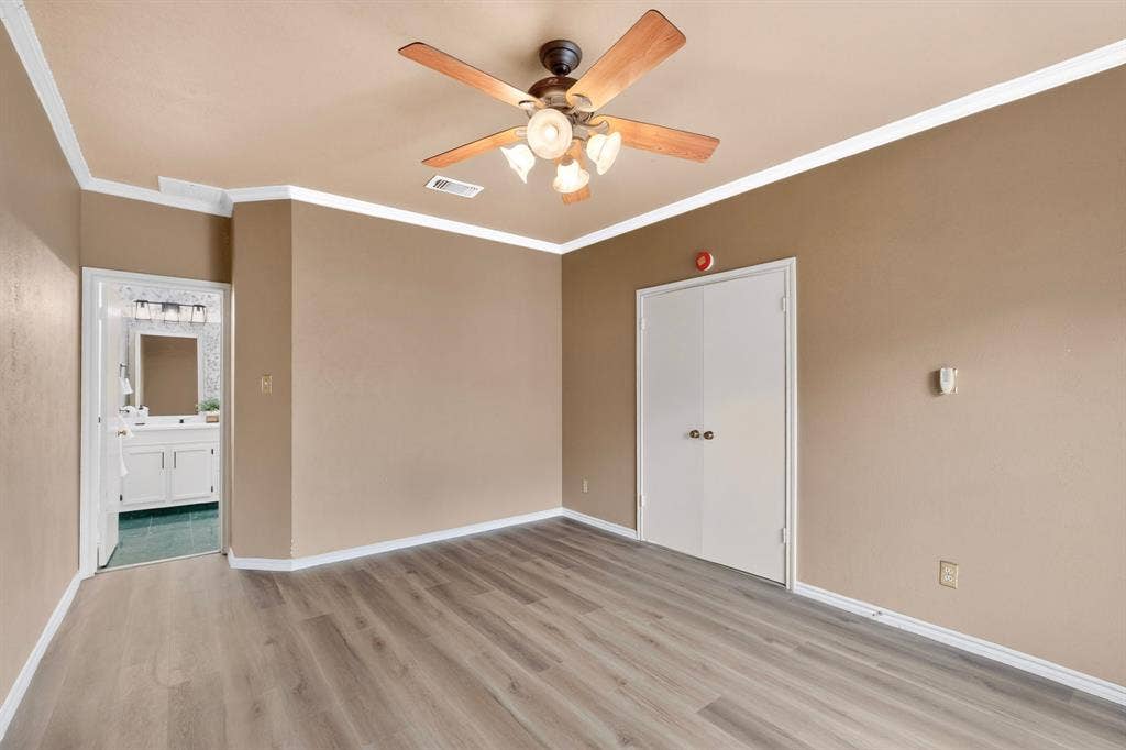 Updated ensuite bathroom included in this primary bedroom.