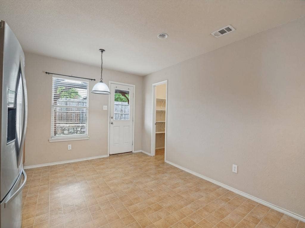 Hardsurface floors for easy clean up.
