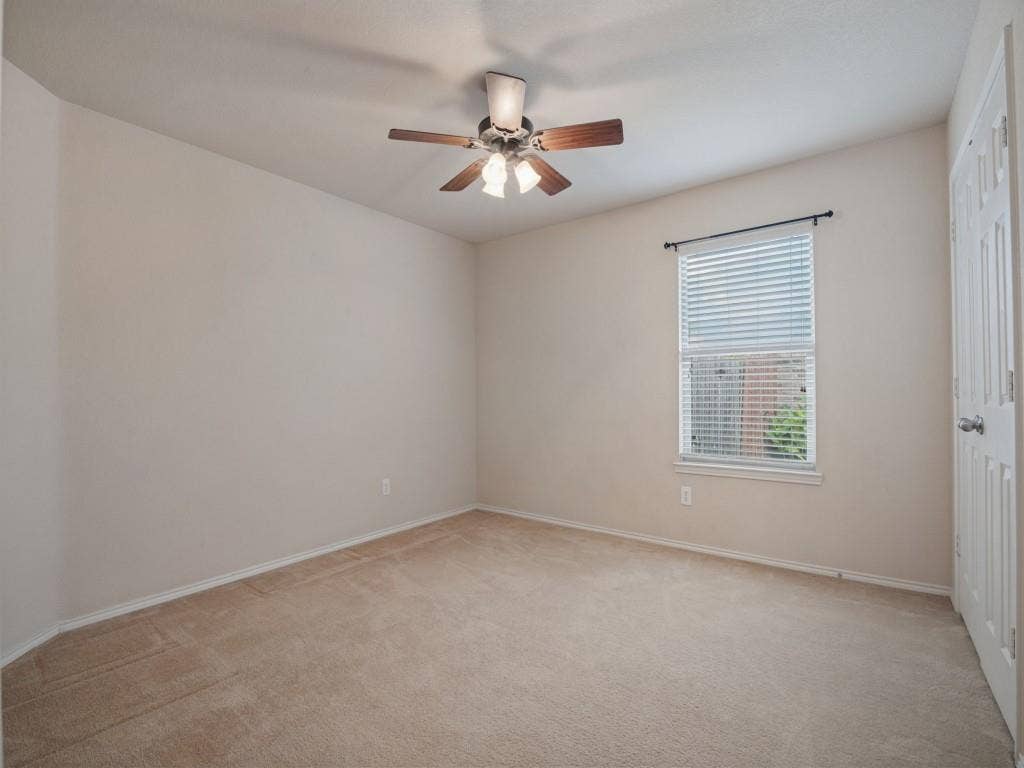 Ceiling fan and spacious closet