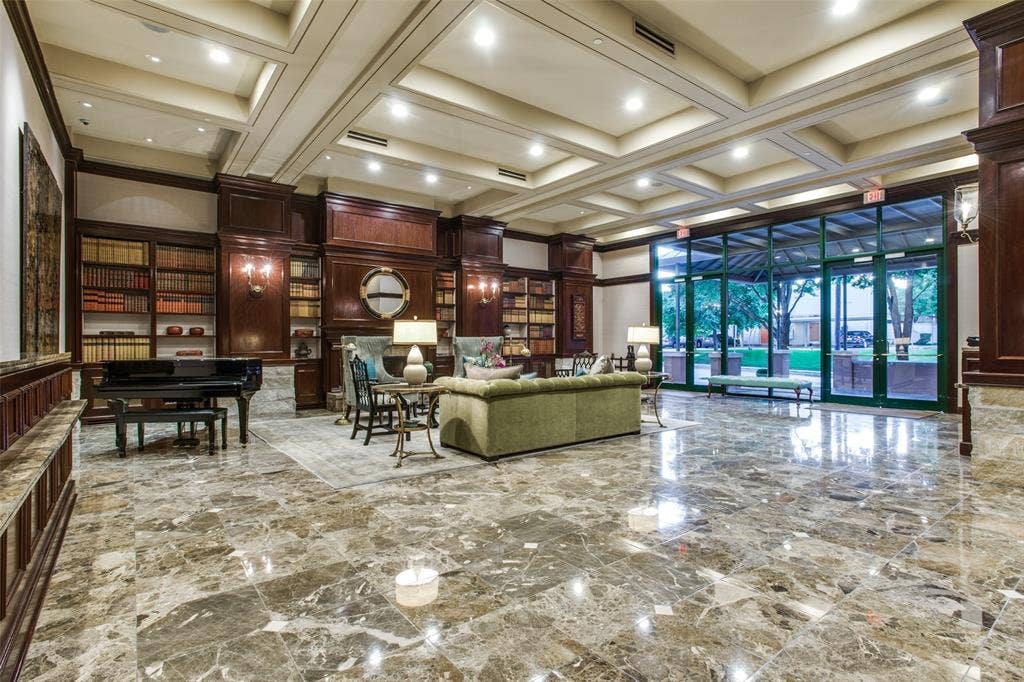 2828 Hood Street, #508, Dallas, TX 75219 Stunning lobby with marble flooring