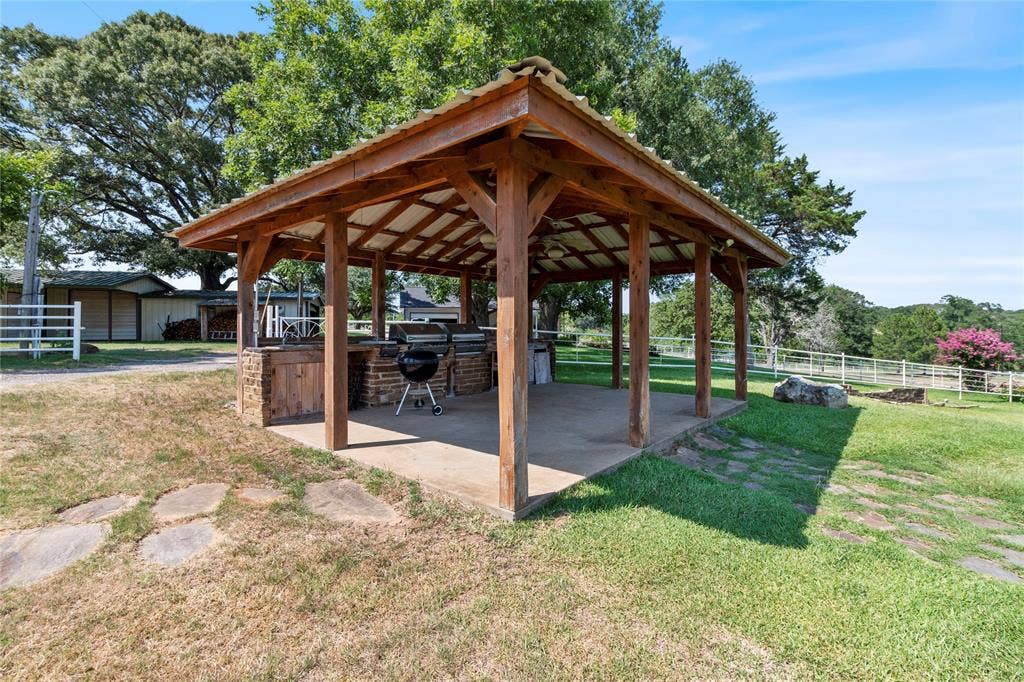 Community outdoor kitchen area