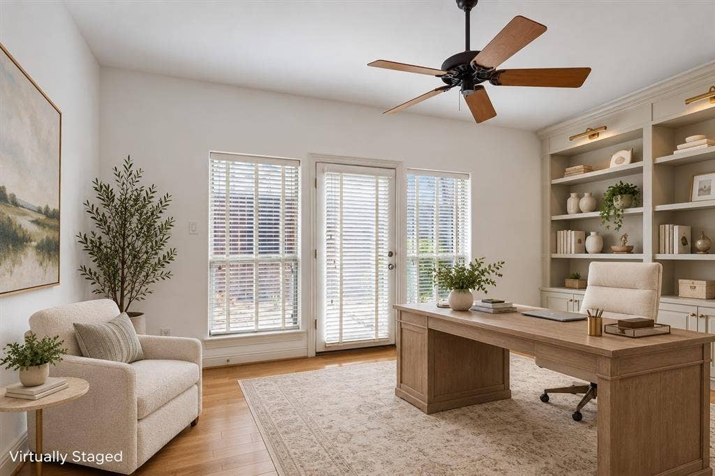 4330 Cole Avenue, #F, Dallas, TX 75205 Second Bedroom Can be used as a bedroom or an office. Virtually Staged.