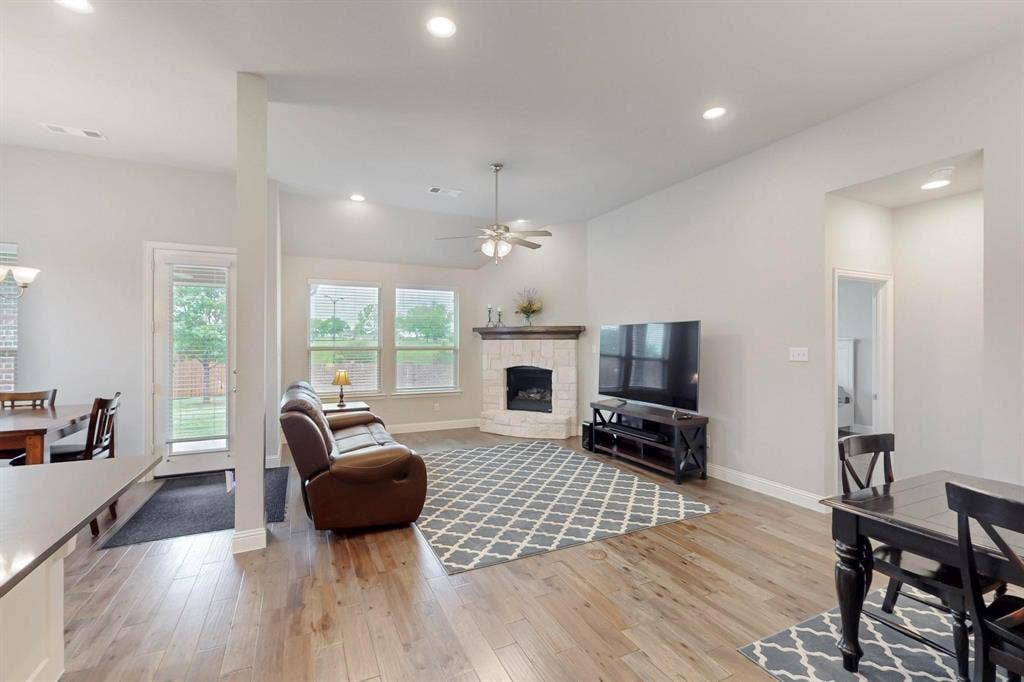 Living Area with Gas Fireplace