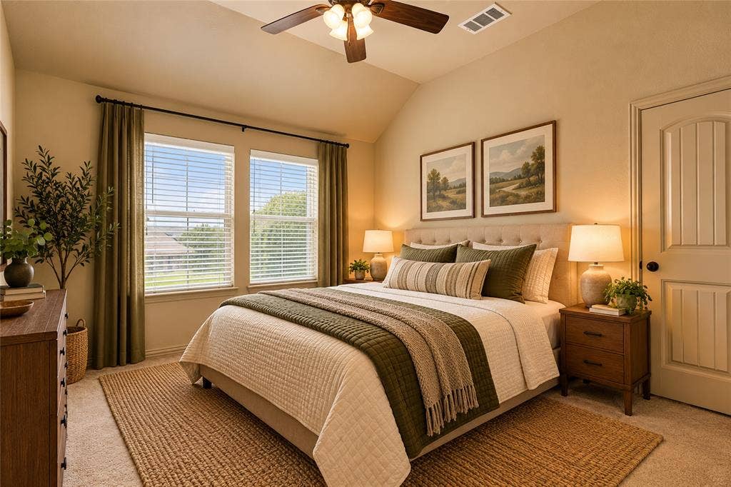 104 Aztec Court, Waxahachie, TX 75165 Second floor bedroom. Virtually staged.