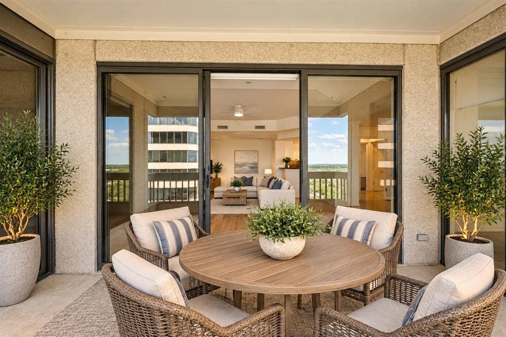 Covered Balcony - virtually staged