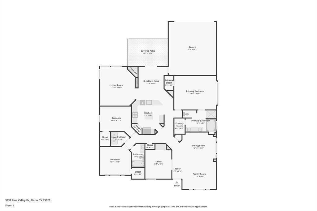 3837 Pine Valley Drive, Plano, TX 75025 Floor plan