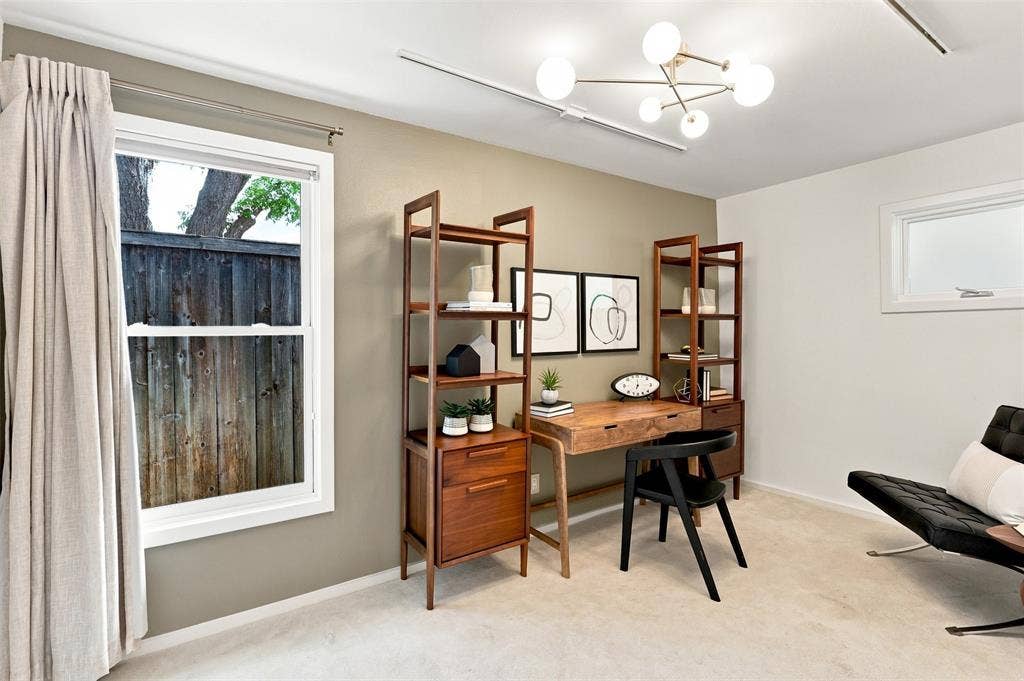 4329 Taos Road, Dallas, TX 75209 4th bedroom staged as an office
