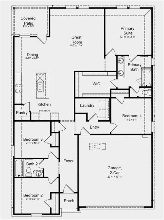 2318 Buffalo Bayou Way, Crandall, TX 75114 Additional Highlights Include: all appliances included, window blinds throughout home, and a gad drop at the back patio.