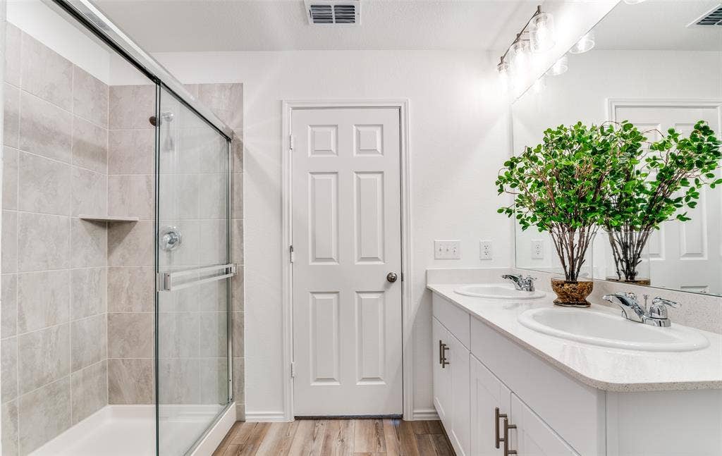 *Model Representation - Owner's private bath with double vanity