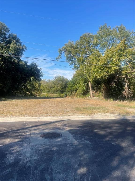 Cleared lot featuring paved street access and mature perimeter trees