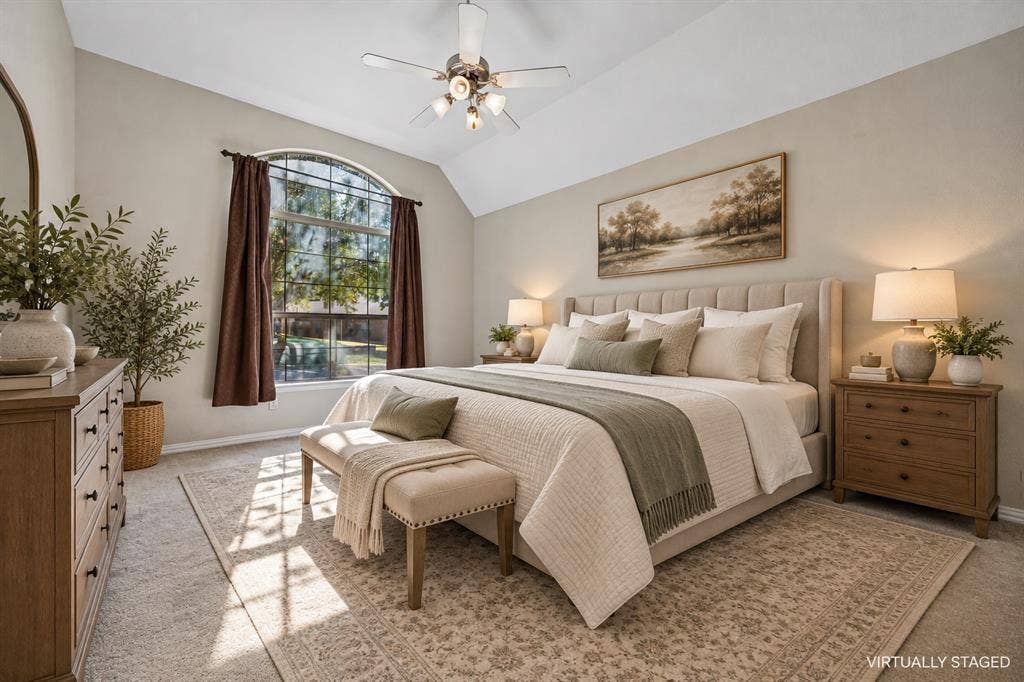 This primary suites spacious and ready to be your retreat.
