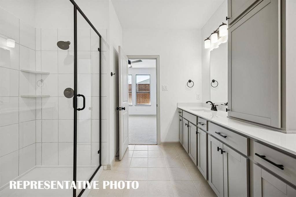 3567 Pierce Lane, Grand Prairie, TX 75052 Offering a spacious walk in shower, you'll enjoy plenty of long, luxurious showers in this over the top owner's bath! REPRESENTATIVE PHOTO