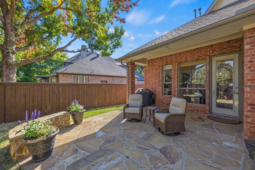 Great seating area- turn on some music and add a firepit for a perfect evening.