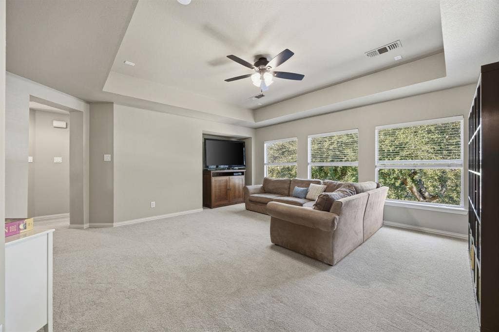 check out this gameroom!  Its huge- has built in desk area too