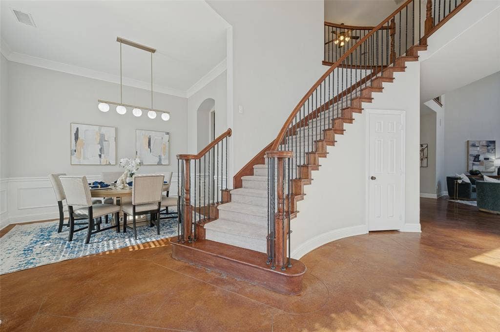 Entry and dining room