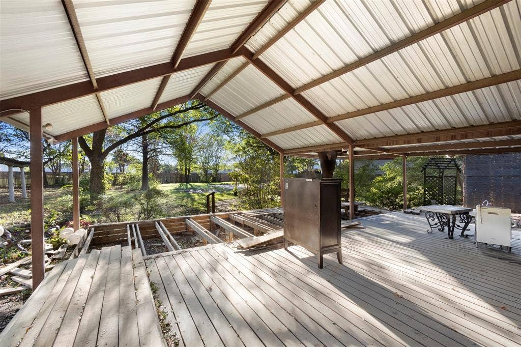 Covered Back of Structure/Deck Area