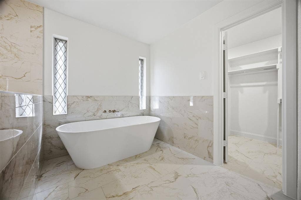 6978 Pemberton Drive, Dallas, TX 75230 Free standing soaking tub in primary bathroom to unwind and relax!