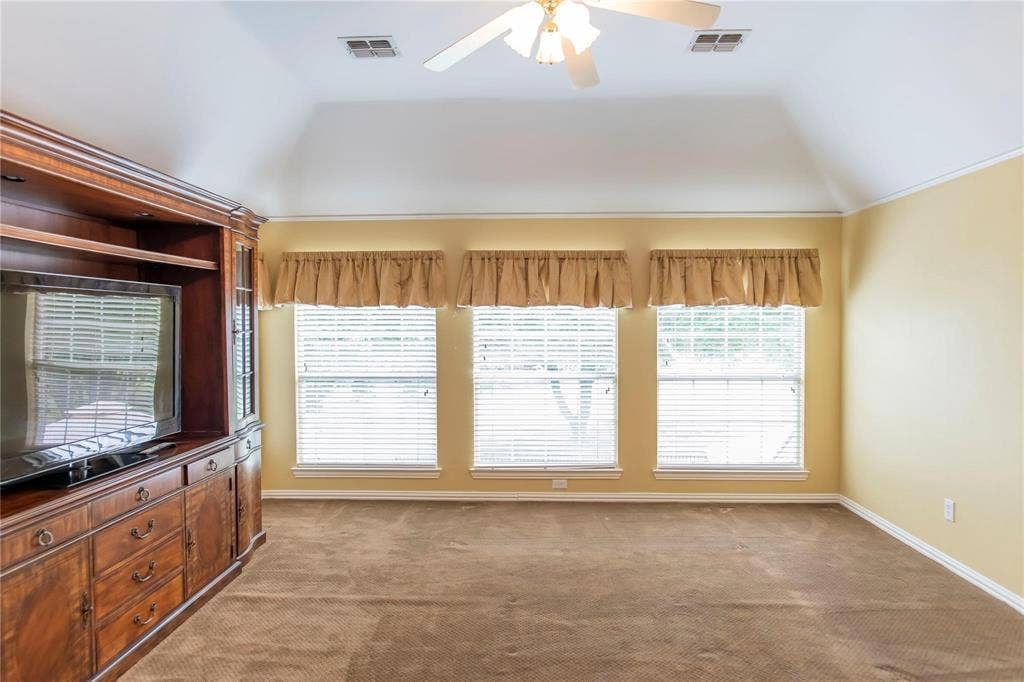 12004 Paducah Drive, Frisco, TX 75035 Huge upstairs game/media room with built-in entertainment wall - movie nights await!