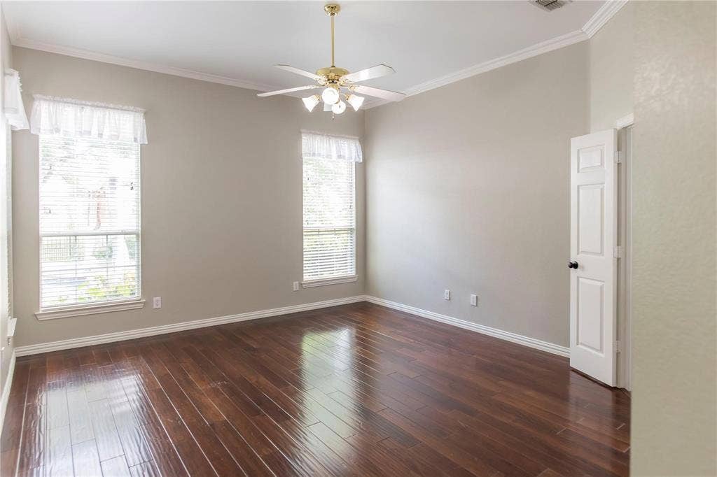 12004 Paducah Drive, Frisco, TX 75035 Versatile bonus room with wood floors - ideal home office, study or guest space.
