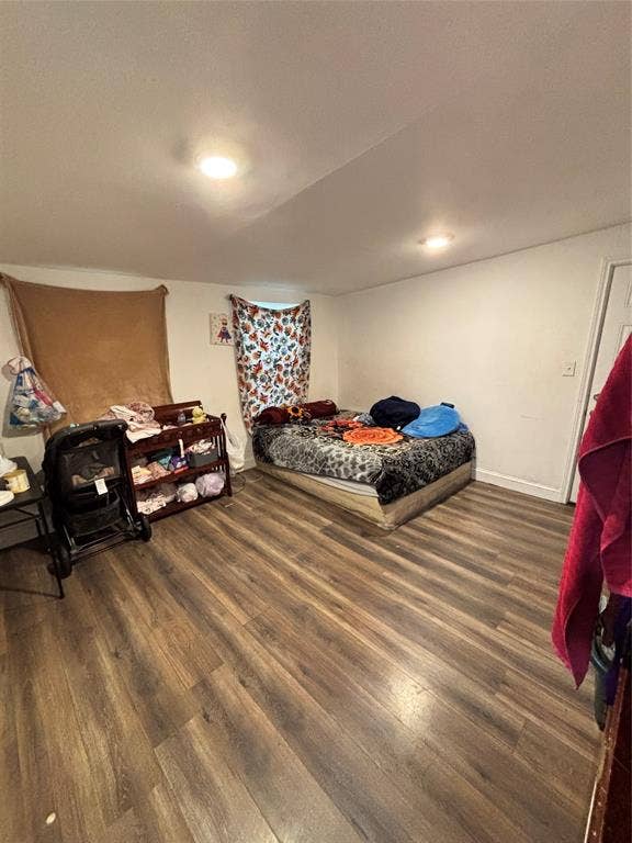 2917 Lenway Street, Dallas, TX 75215 Interior room featuring wood-finish flooring and recessed lighting