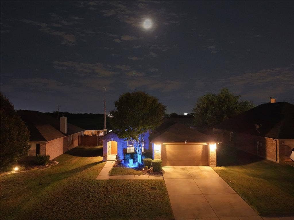 318 Laurel Ln after dark