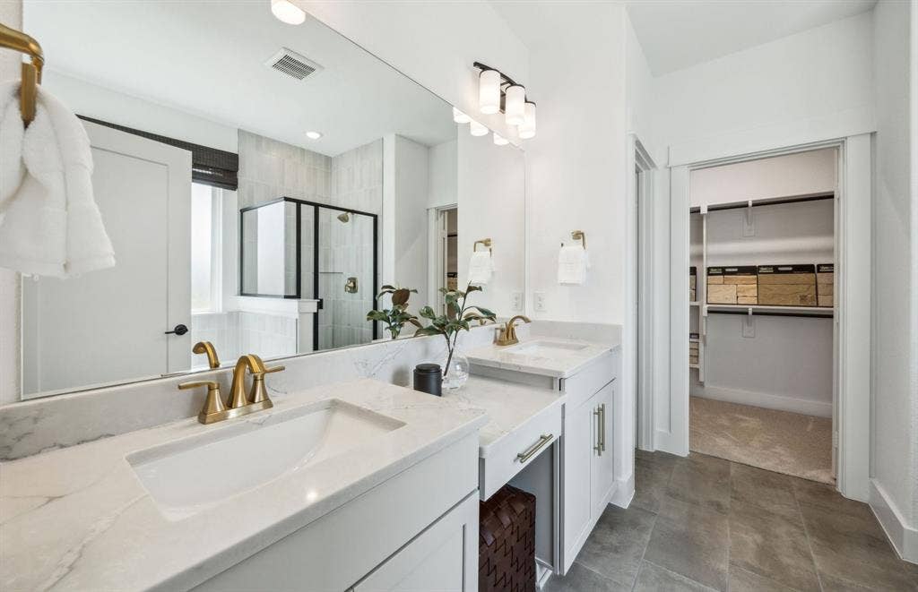 *Model Representation - Owner's private bath with double vanity