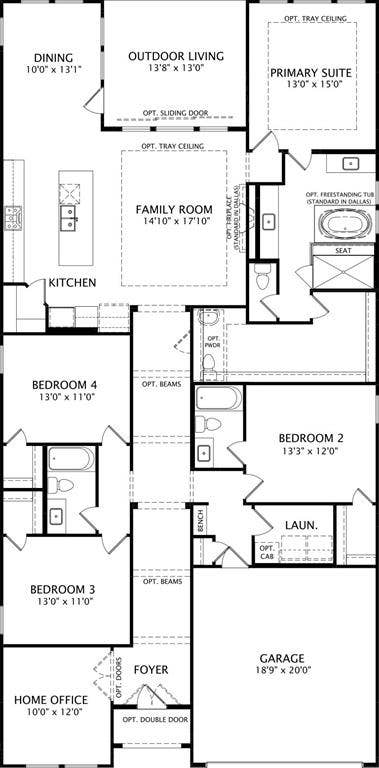 412 Creek View Drive, Melissa, TX 75454 Emilia Main Level