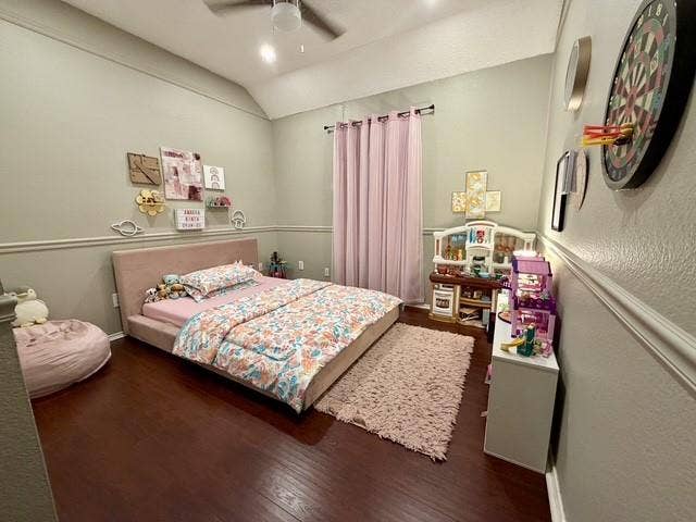 11159 Covey Lane, Frisco, TX 75035 Vaulted ceiling, dark wood-finish flooring, and chair rail molding