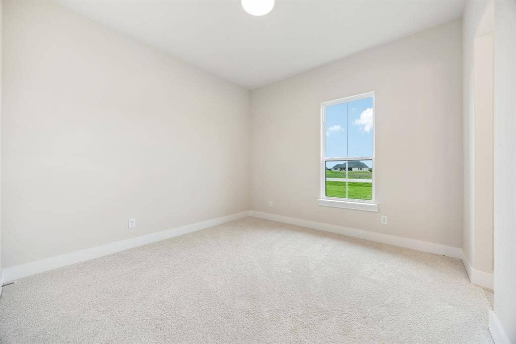 108 Swan Lake Drive, Waxahachie, TX 75165 Neutral-toned interior room featuring wall-to-wall carpeting, a single-hung window, and a flush-mount ceiling light