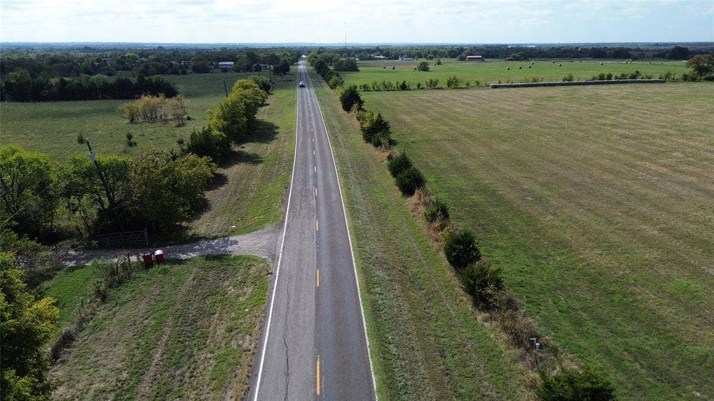 Frontage on FM 981 looking south.
