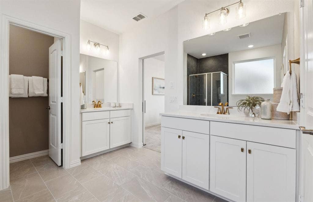 1433 Holmes Street, Celina, TX 75009 *Model Representation - Owner's private bath with a separate vanities