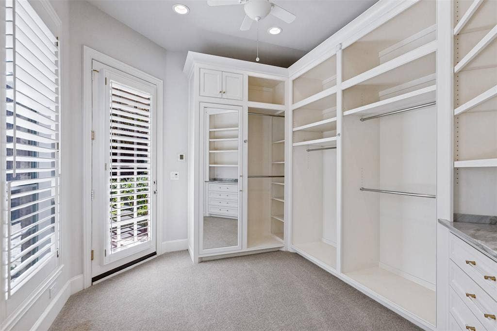 6467 Orchid Lane, Dallas, TX 75230 This is just part of "her" closet, showcasing the natural light and thoughtfulness of the design.