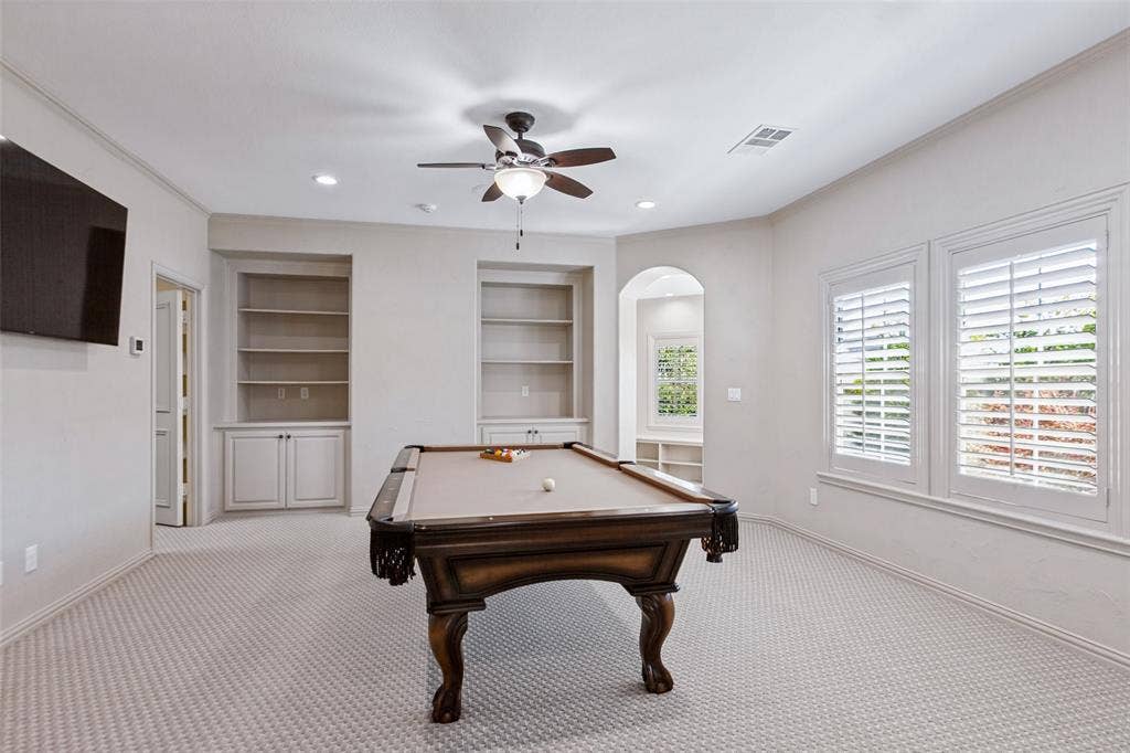 6467 Orchid Lane, Dallas, TX 75230 Upstairs Game Room is centrally located. Lots of natural light!