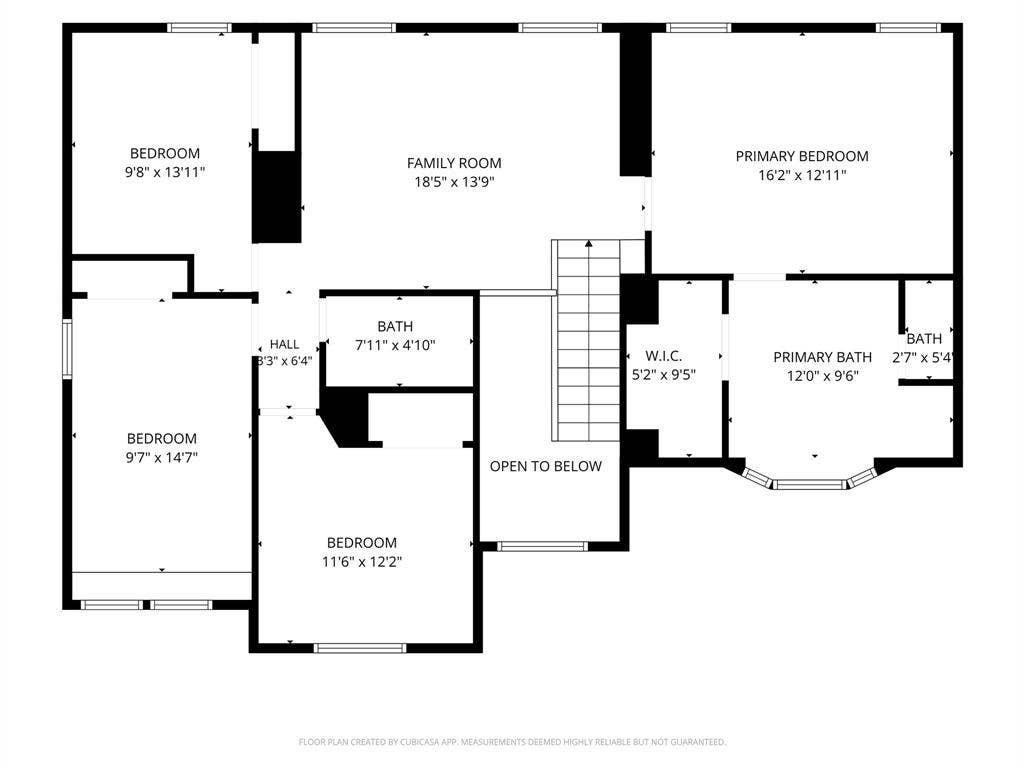 Upstairs floorplan