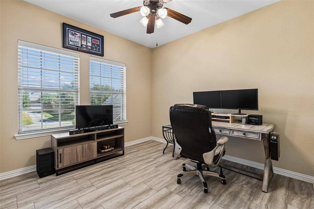 7625 Ridgedale Court, Sachse, TX 75048 Bedroom used as office currently